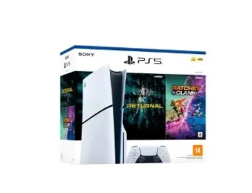 [Com Cashback R$ 3012] Console Playstation 5 Slim Sony, Ssd 1tb, Com Controle Sem Fio Dualsense, Branco + 2 Jogos - 1000038899